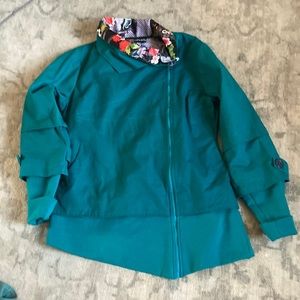 Schwiing green with floral lining jacket